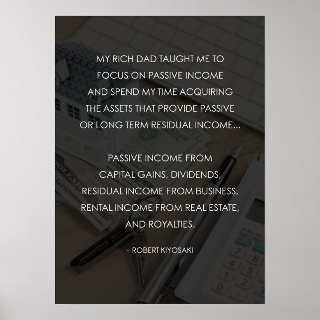 Rich Dad vs Poor Dad - Money Motivational Poster (Front)