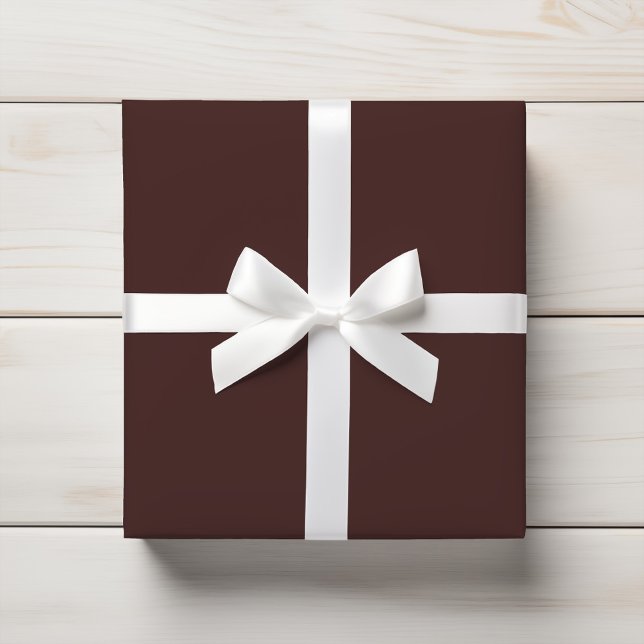 Rich Dark Chocolate Brown Solid Colour Wrapping Paper (Creator Uploaded)
