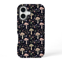 Rich Dark Fungi Seamless Pattern Goblincore