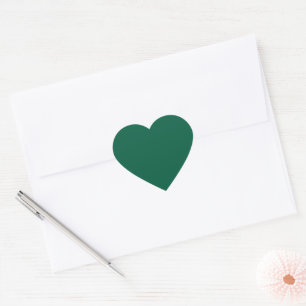 Rich Dark Green Heart Sticker