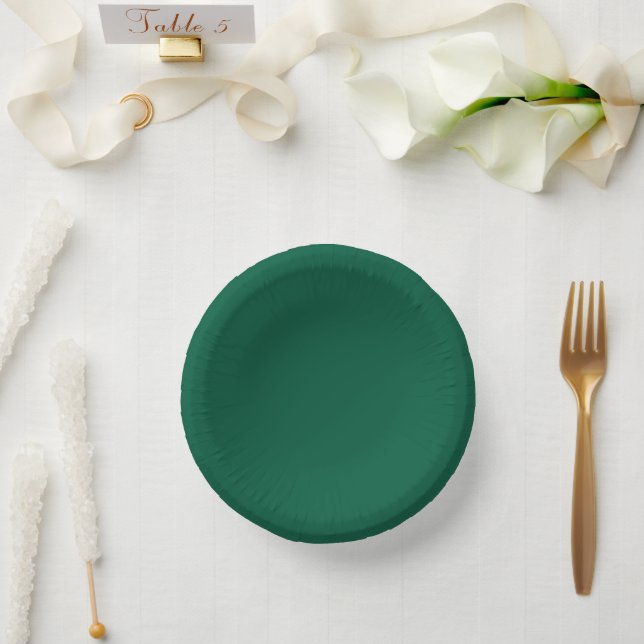 Rich Dark Green Paper Bowls Paper Plate (Wedding)