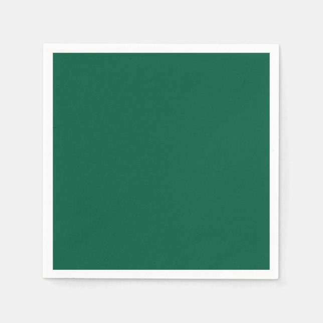 Rich Dark Green Party Napkins (Front)