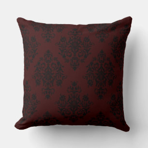 Rich Dark Red Colour Stylish Damask design Cushion