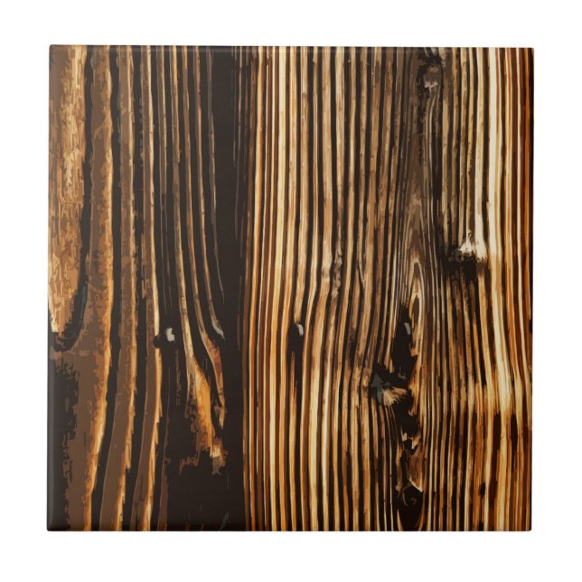 Rich Dark Wood Grain Tile (Front)