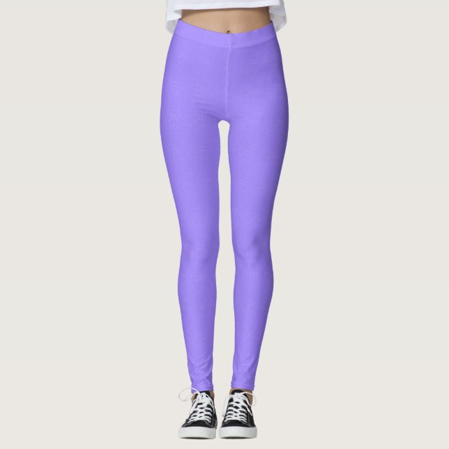Rich, delicate lilac textured leggings (Front)