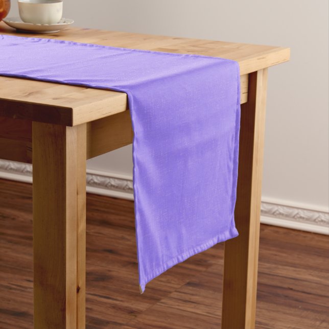 Rich, delicate lilac textured short table runner (In Situ)
