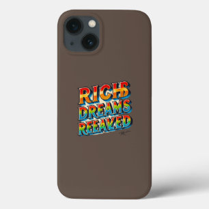 Rich Dreams Realised" Multi-Coloured Phone Co iPhone 13 Case