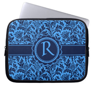 Rich Elegant Blue Floral William Morris Pattern Laptop Sleeve