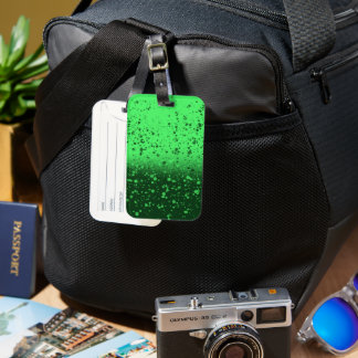 Rich Emerald Minimalist Art Luggage Tag