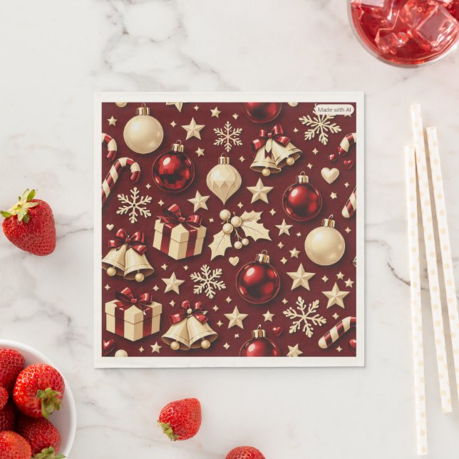 Rich Festive Holiday Napkin (Insitu)