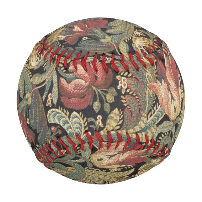 Rich Floral Tapestry Brocade Antique Classic Baseball (Front)