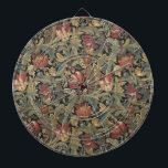 Rich Floral Tapestry Brocade Antique Classic Dartboard<br><div class="desc">Antique floral pattern (1918) from the Smithsonian. A classic Victorian tapestry with flowing foral pattern. This is a photographic image reproduction of an antique tapestry, and is not an actual needlework.</div>