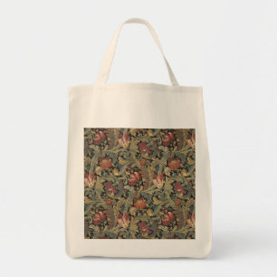 Rich Floral Tapestry Brocade Antique Classic Tote Bag