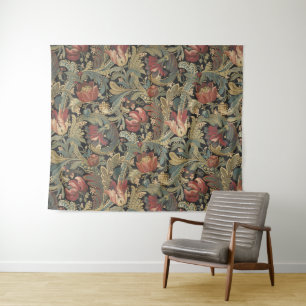 Rich Floral Tapestry Brocade Antique Victorian