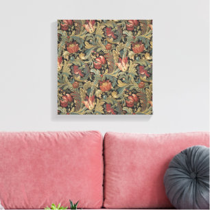 Rich Floral Tapestry Brocade Antique Victorian Canvas Print