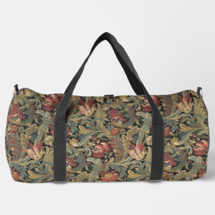 Rich Floral Tapestry Brocade Antique Victorian Duffle Bag