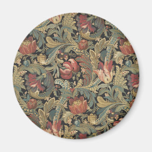 Rich Floral Tapestry Brocade Antique Victorian Magnet