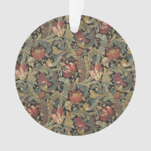 Rich Floral Tapestry Brocade Antique Victorian Ornament