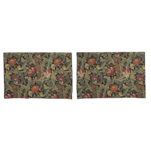 Rich Floral Tapestry Brocade Antique Victorian Pillowcase
