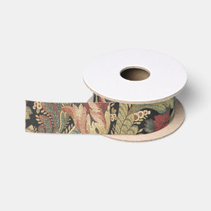 Rich Floral Tapestry Brocade Antique Victorian Satin Ribbon