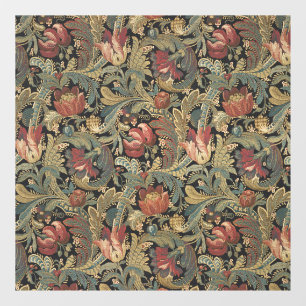Rich Floral Tapestry Brocade Antique Victorian Window Cling