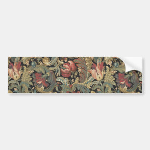 Rich Floral Tapestry Brocade Damask Bumper Sticker