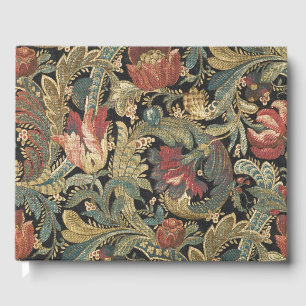 Rich Floral Tapestry Brocade Damask Guest Book