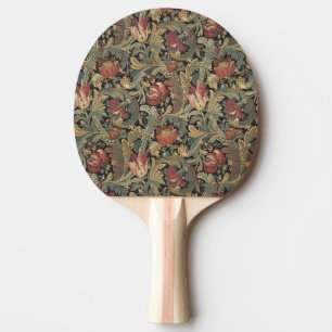 Rich Floral Tapestry Brocade Damask Ping Pong Paddle