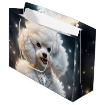 Rich Fluffy White Poodles Wear Diamonds,