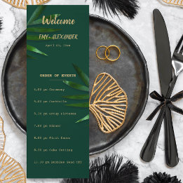 Rich Green Golden Theme Program Programme