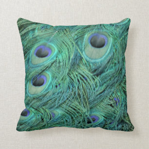 Rich Green Peacock Cushion