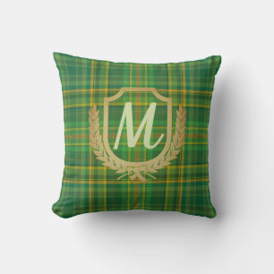 Rich Green Tartan (Plaid) Custom Cushion