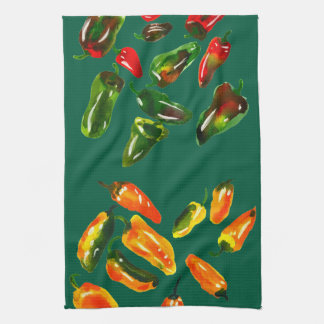 Rich Harvest of Peppers Kitchen Towels