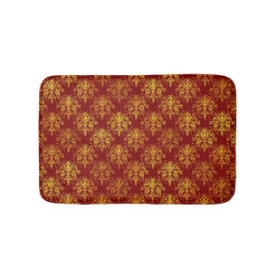 Rich Holiday Damask Bath Mat