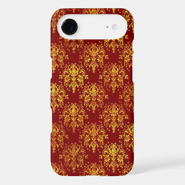 Rich Holiday Damask Case-Mate iPhone Case (Back)