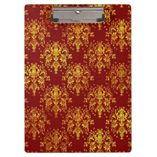 Rich Holiday Damask Clipboard