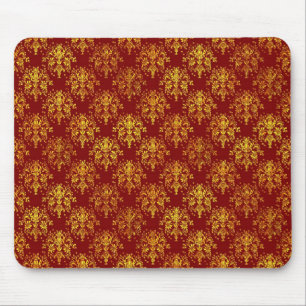 Rich Holiday Damask Mouse Mat