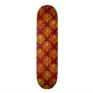 Rich Holiday Damask Skateboard