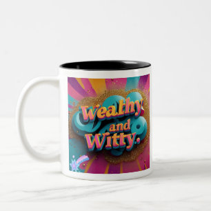 "Rich in Humour and Style" Two-Tone Coffee Mug