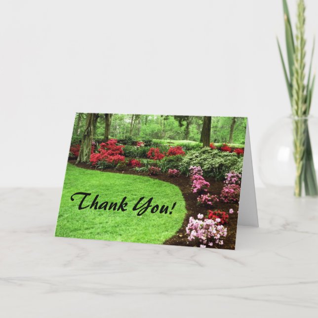 Rich Landscape Lawn Care Business Thank You Card (Front)
