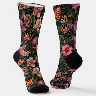Rich Luxury Exotic Floral Paradise Socks