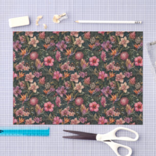Rich Luxury Exotic Floral Paradise Tissue Paper