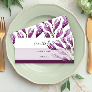 Rich Magnolia Pastel Purple Violet Hand-painted