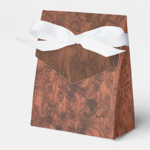 Rich Mahogany Wood Texture Print Favour Box