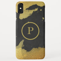 *~* Rich Monogram Gold & Black Chalkboard