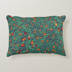 Rich Orchard: Vintage Tree Pattern. Decorative Cushion