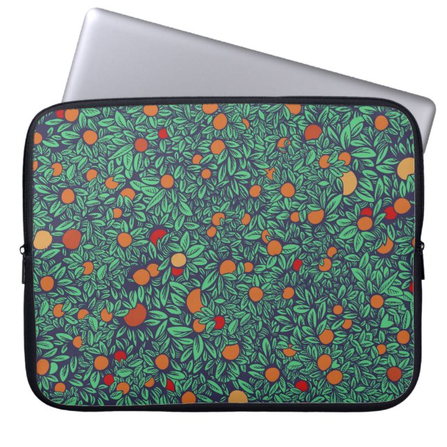 Rich Orchard: Vintage Tree Pattern. Laptop Sleeve (Front)