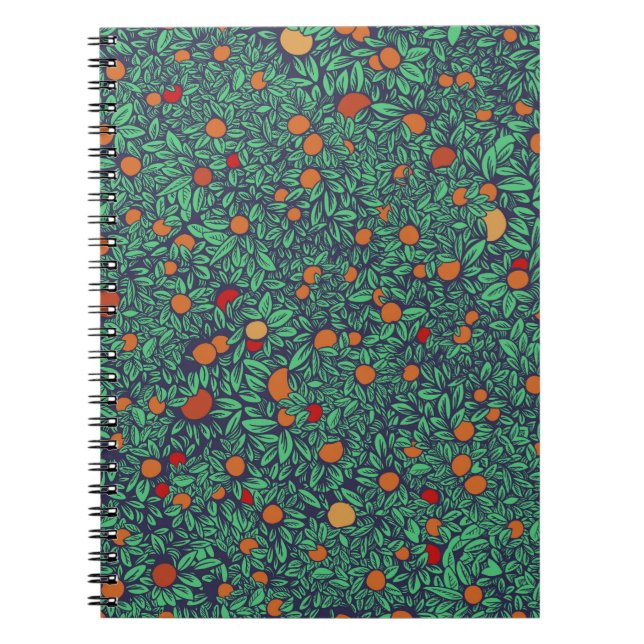 Rich Orchard: Vintage Tree Pattern. Notebook (Front)