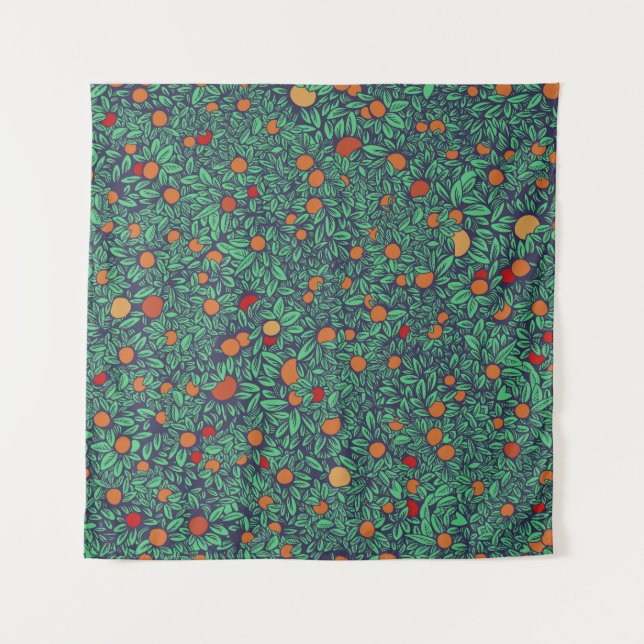 Rich Orchard: Vintage Tree Pattern. Tapestry (Front)