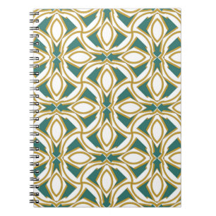 rich ornament. Sloping seamless colorful ornament Notebook